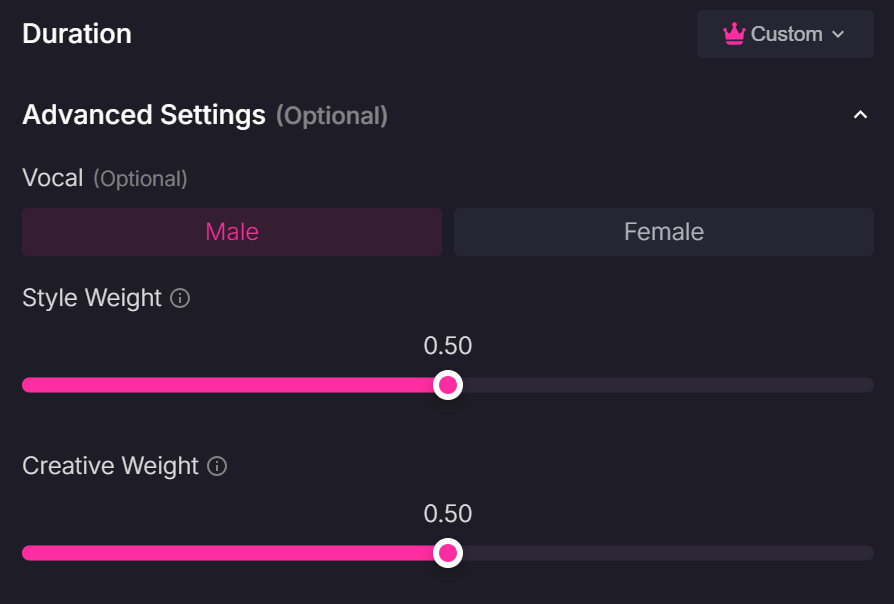 advanced settings